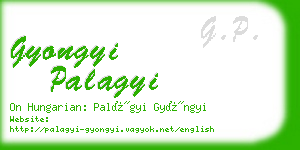 gyongyi palagyi business card